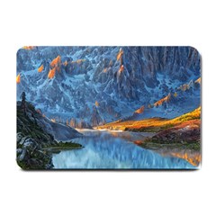 Majestic Lake Landscape Small Doormat by GardenOfOphir