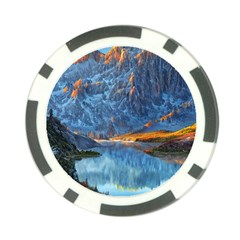 Majestic Lake Landscape Poker Chip Card Guard by GardenOfOphir