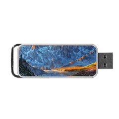 Majestic Lake Landscape Portable Usb Flash (one Side) by GardenOfOphir