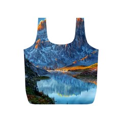 Majestic Lake Landscape Full Print Recycle Bag (s) by GardenOfOphir