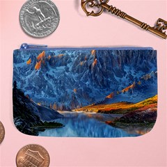 Majestic Lake Landscape Large Coin Purse by GardenOfOphir