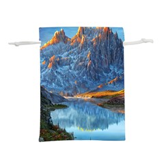 Majestic Lake Landscape Lightweight Drawstring Pouch (m) by GardenOfOphir