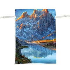 Majestic Lake Landscape Lightweight Drawstring Pouch (xl) by GardenOfOphir