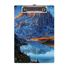 Majestic Lake Landscape A5 Acrylic Clipboard by GardenOfOphir