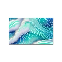 Stunning Pastel Blue Ocean Waves Sticker Rectangular (10 Pack)