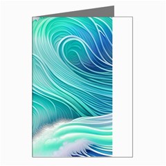 Stunning Pastel Blue Ocean Waves Greeting Cards (pkg Of 8) by GardenOfOphir