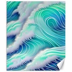 Stunning Pastel Blue Ocean Waves Canvas 20  X 24  by GardenOfOphir