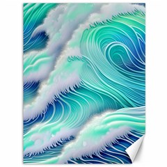 Stunning Pastel Blue Ocean Waves Canvas 36  X 48  by GardenOfOphir