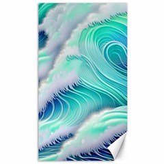 Stunning Pastel Blue Ocean Waves Canvas 40  X 72  by GardenOfOphir