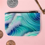 Stunning Pastel Blue Ocean Waves Mini Coin Purse Back