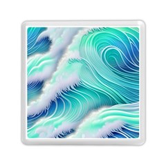 Stunning Pastel Blue Ocean Waves Memory Card Reader (square) by GardenOfOphir