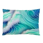 Stunning Pastel Blue Ocean Waves Pillow Case (Two Sides) Back