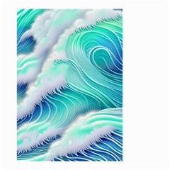 Stunning Pastel Blue Ocean Waves Small Garden Flag (two Sides) by GardenOfOphir