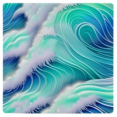 Stunning Pastel Blue Ocean Waves Uv Print Square Tile Coaster 