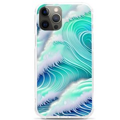 Stunning Pastel Blue Ocean Waves Iphone 12 Pro Max Tpu Uv Print Case