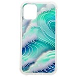 Stunning Pastel Blue Ocean Waves iPhone 12 mini TPU UV Print Case	 Front