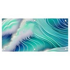 Stunning Pastel Blue Ocean Waves Banner And Sign 6  X 3  by GardenOfOphir