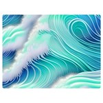 Stunning Pastel Blue Ocean Waves Premium Plush Fleece Blanket (Extra Small) 40 x30  Blanket Front