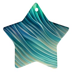 Pastel Ocean Waves Ornament (star)