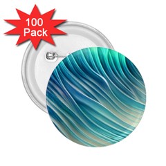 Pastel Ocean Waves 2 25  Buttons (100 Pack)  by GardenOfOphir