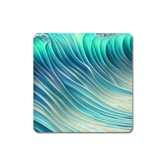 Pastel Ocean Waves Square Magnet by GardenOfOphir