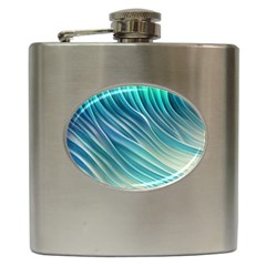 Pastel Ocean Waves Hip Flask (6 Oz) by GardenOfOphir