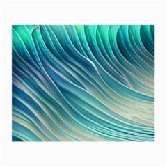 Pastel Ocean Waves Small Glasses Cloth by GardenOfOphir