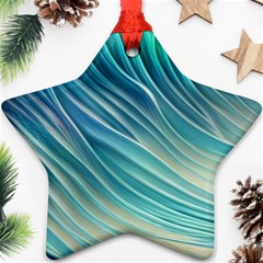 Pastel Ocean Waves Star Ornament (two Sides) by GardenOfOphir