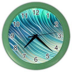 Pastel Ocean Waves Color Wall Clock by GardenOfOphir