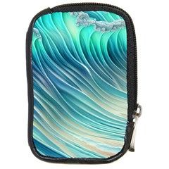 Pastel Ocean Waves Compact Camera Leather Case by GardenOfOphir