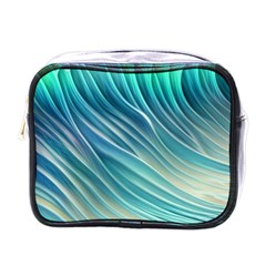 Pastel Ocean Waves Mini Toiletries Bag (one Side) by GardenOfOphir