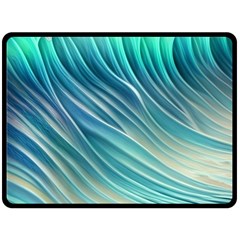 Pastel Ocean Waves One Side Fleece Blanket (large) by GardenOfOphir