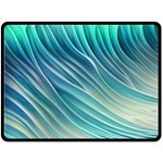 Pastel Ocean Waves One Side Fleece Blanket (Large) 80 x60  Blanket Front