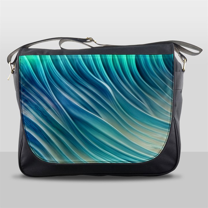 Pastel Ocean Waves Messenger Bag