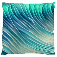 Pastel Ocean Waves Large Cushion Case (two Sides) by GardenOfOphir