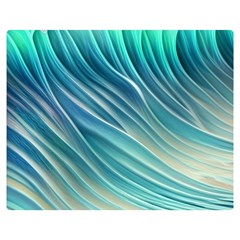 Pastel Ocean Waves Premium Plush Fleece Blanket (medium) by GardenOfOphir