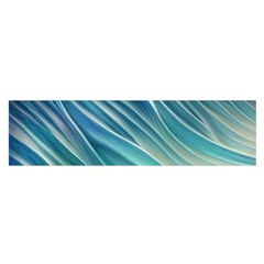 Pastel Ocean Waves Oblong Satin Scarf (16  X 60 ) by GardenOfOphir