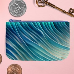 Pastel Ocean Waves Large Coin Purse by GardenOfOphir