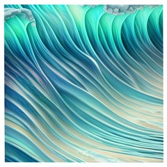 Pastel Ocean Waves Wooden Puzzle Square by GardenOfOphir