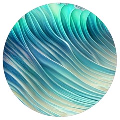 Pastel Ocean Waves Round Trivet by GardenOfOphir