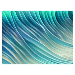 Pastel Ocean Waves One Side Premium Plush Fleece Blanket (extra Small)