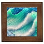 Beautiful Abstract Pastel Ocean Waves Framed Tile Front