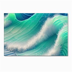 Beautiful Abstract Pastel Ocean Waves Postcard 4 x 6  (pkg Of 10) by GardenOfOphir