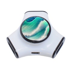 Beautiful Abstract Pastel Ocean Waves 3-port Usb Hub by GardenOfOphir