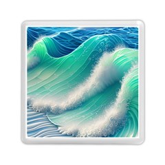 Beautiful Abstract Pastel Ocean Waves Memory Card Reader (square) by GardenOfOphir