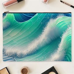 Beautiful Abstract Pastel Ocean Waves Cosmetic Bag (xxxl) by GardenOfOphir