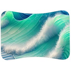 Beautiful Abstract Pastel Ocean Waves Velour Seat Head Rest Cushion by GardenOfOphir