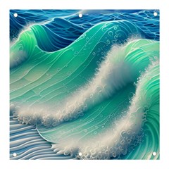 Beautiful Abstract Pastel Ocean Waves Banner And Sign 3  X 3  by GardenOfOphir