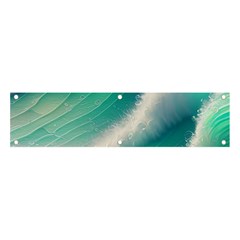 Beautiful Abstract Pastel Ocean Waves Banner And Sign 4  X 1  by GardenOfOphir