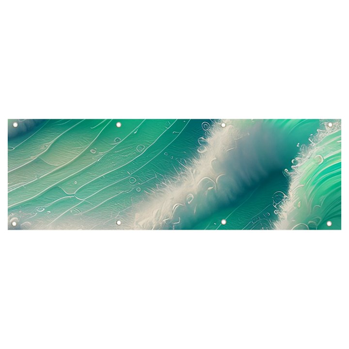 Beautiful Abstract Pastel Ocean Waves Banner and Sign 9  x 3 